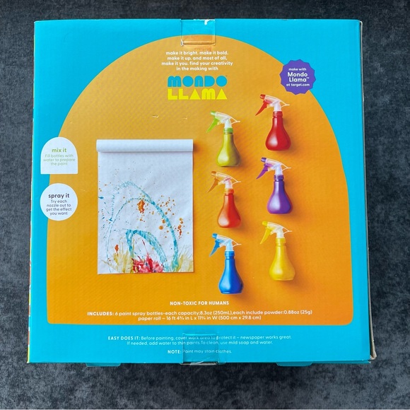 NIB Mondo Llama Spray Bottle Painting Kit - Picture 3 of 9